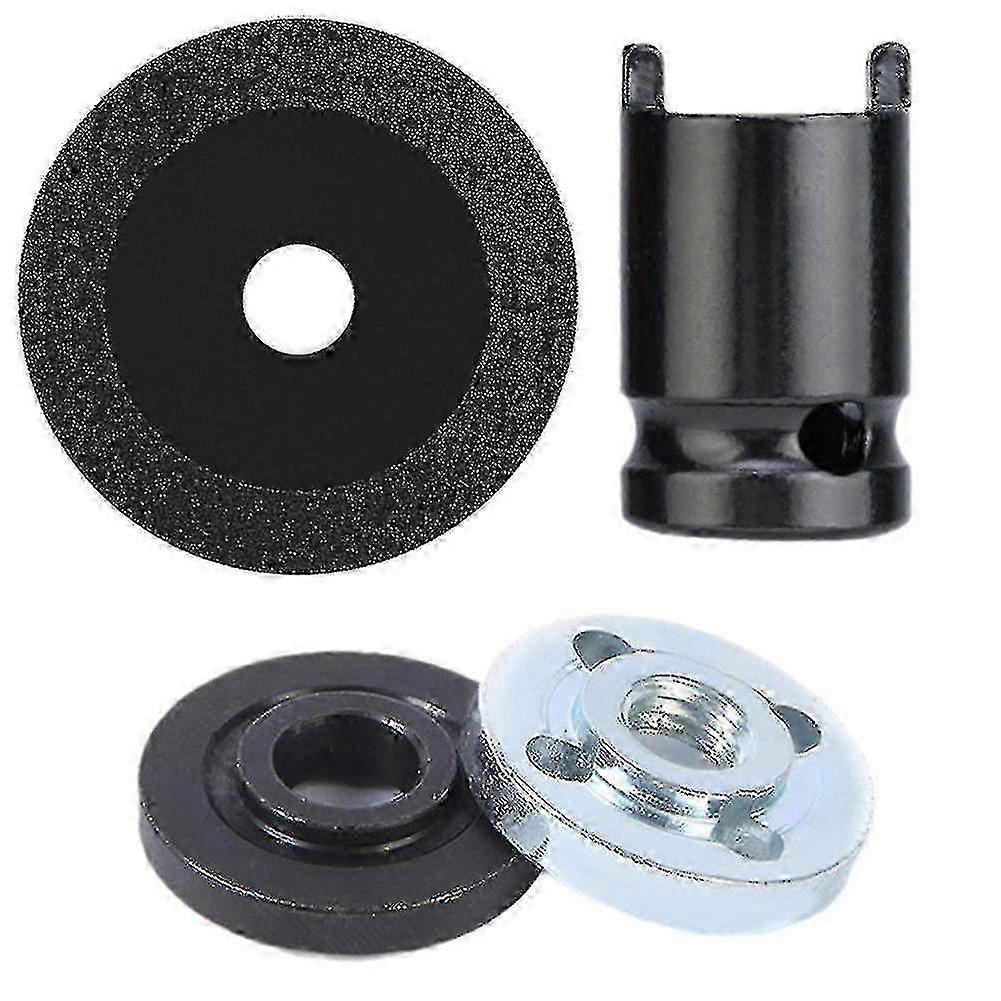 Glass Cutting Disc Set With Adapter 10cm Ultra-thin Saw Blade for Grinding and Chamfering