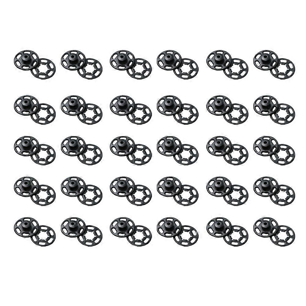 Sewing Buttons For Crafting Premium Plastic Material Durable Practical Smooth Surface Comfortable Touch Black 15mm 1000Pcs