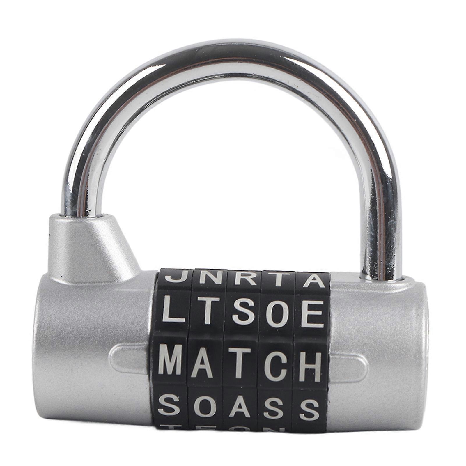 5 Dial Digit Code Combination Padlock Travel Suitcase Gym Locker Security Password Lock