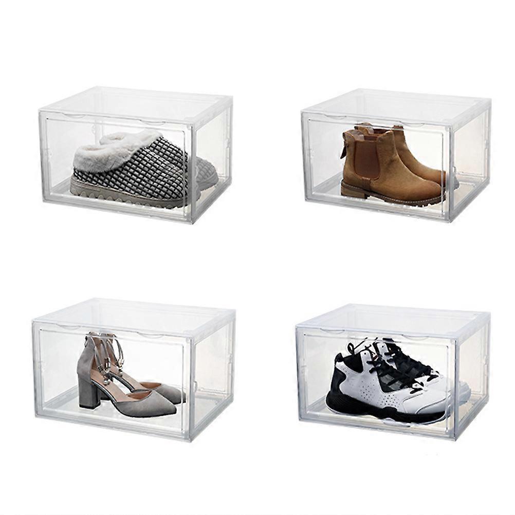 Magnetic Transparent Storage Box Portable Sturdy Shoes Container Protect from Scratch Clear Shoes Boxes 1Pcs