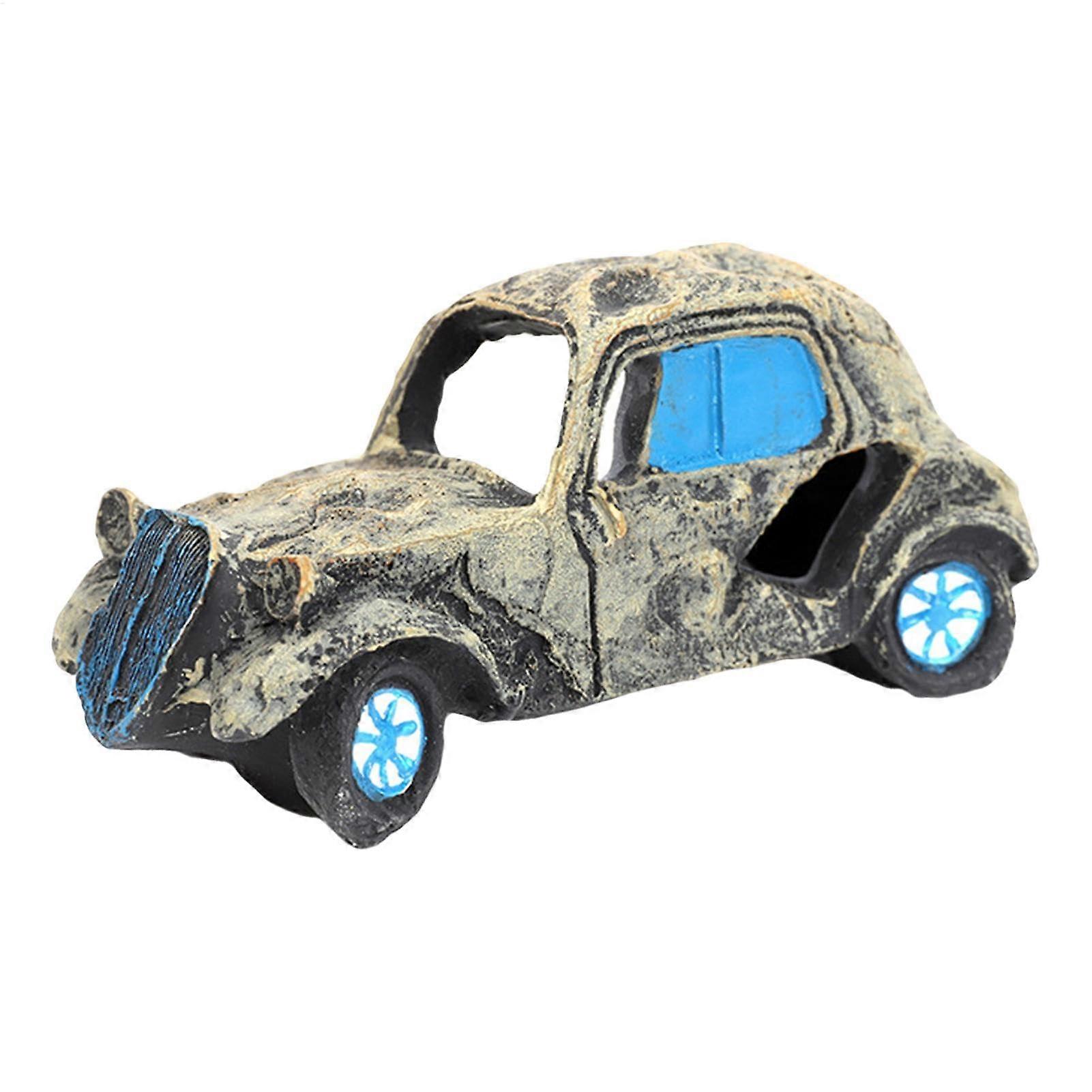 Aquarium Decoration  Miniature Resin Car for Fish  Shrimp Breeding, Fish Area, Realistic Aquarium Decoration for Freshwater and Marine Aquarium Car.