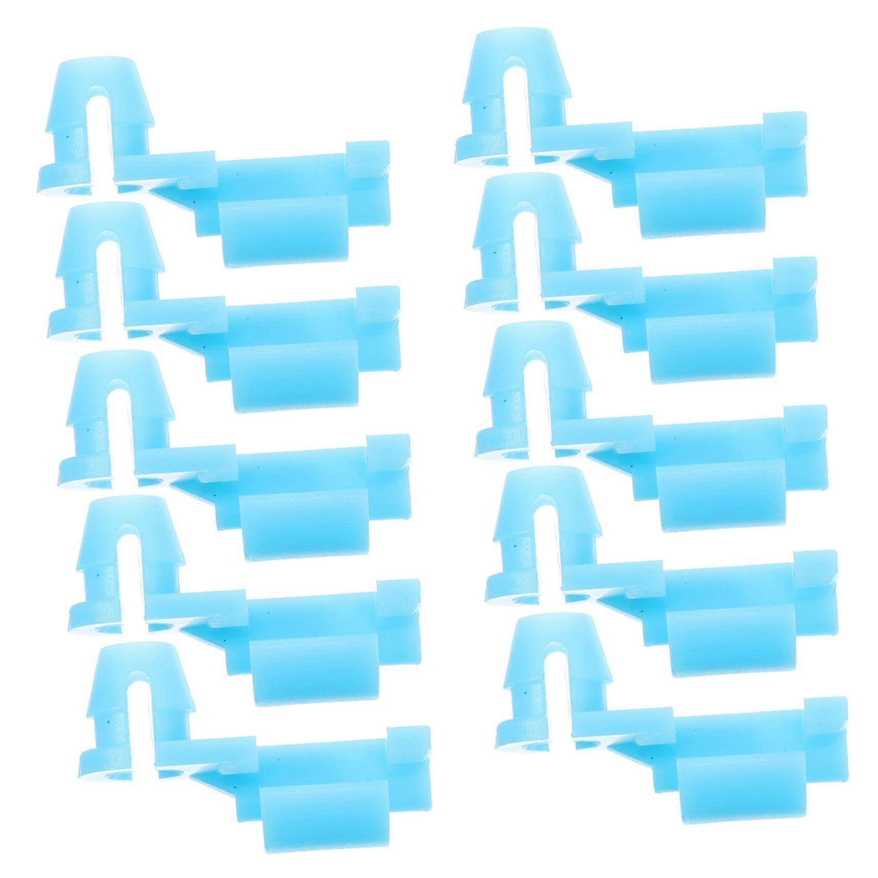 Door Lock Lever Fixers 10-Pack for Tailgate Handle Sticks Auto Door Clips Locking Clips Pressure Clips PP Light Blue