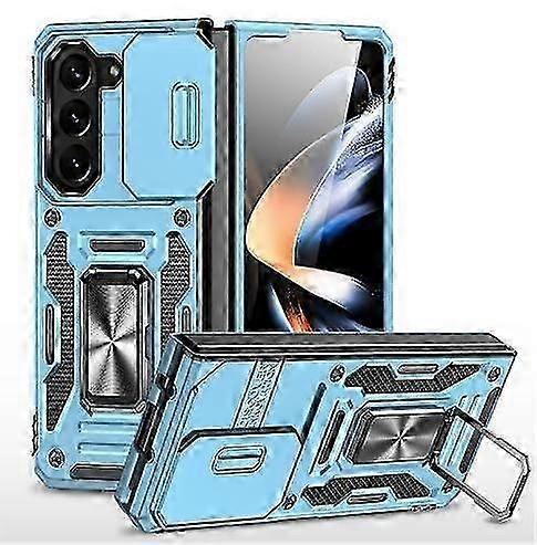Case for Samsung Galaxy Z Fold 5 with Camera Cover & Kickstand, Built-in 360Rotate Ring Stand Magnetic Protective Case Galaxy Z Fold 5