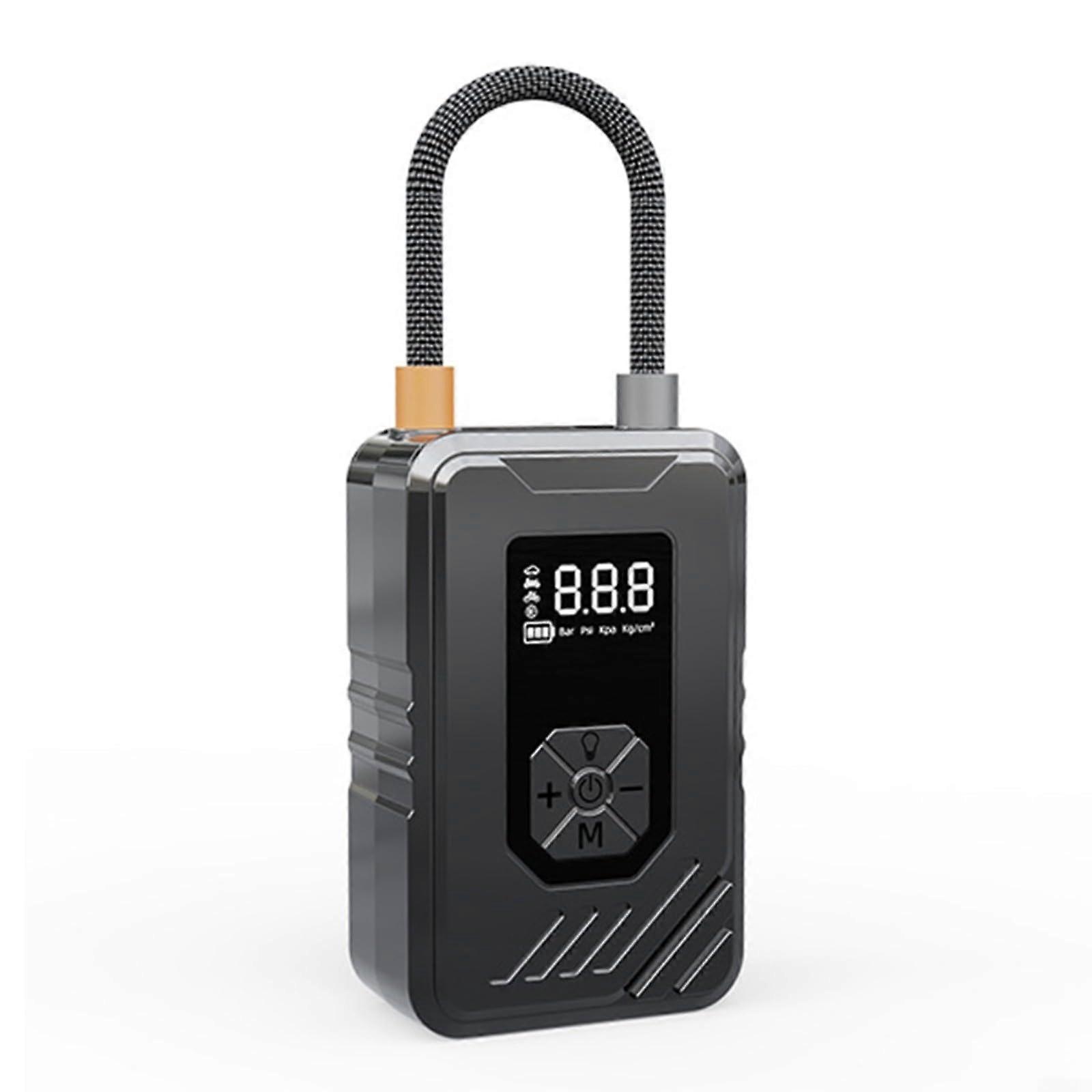 Tragbarer elektrischer Reifenfüller, wiederaufladbare Luftpumpe, mit LCD-Display, automatische Abschaltung für Autos, Fahrräder, Sportgeräte