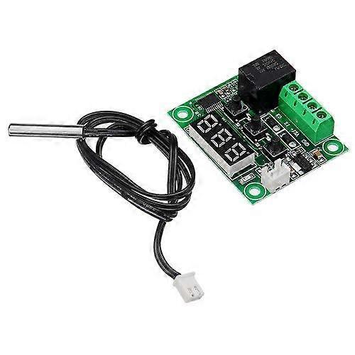 Temperature Sensors Thermostat DC 12V-50, W1209 Model, Yellow Green, Up to 110°C Thermometer