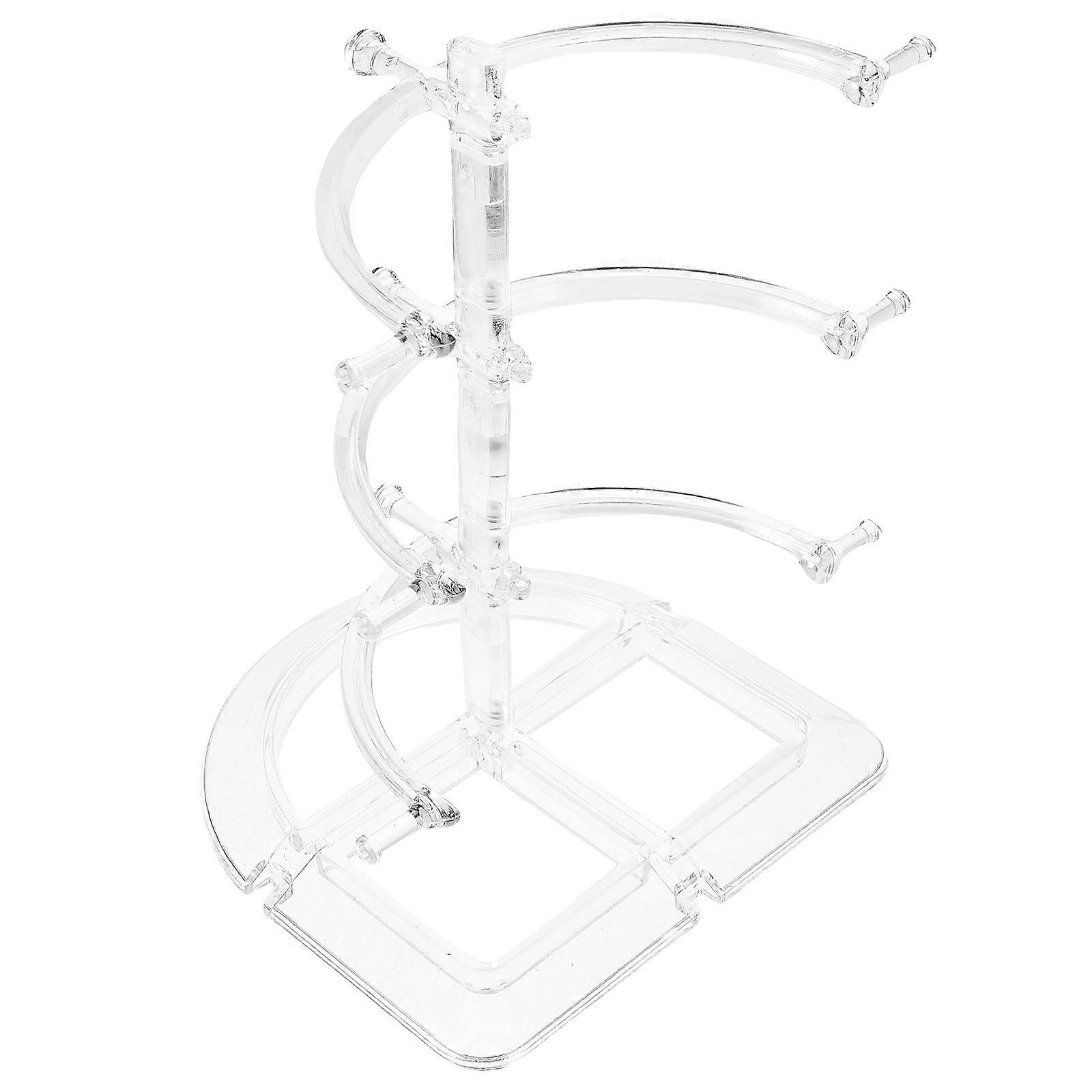 MultiLayer Storage Rack Detachable Eyeglass Rack Transparent Home Countertop Square Shape Simple Design Organizing Storing Displaying 1Pack