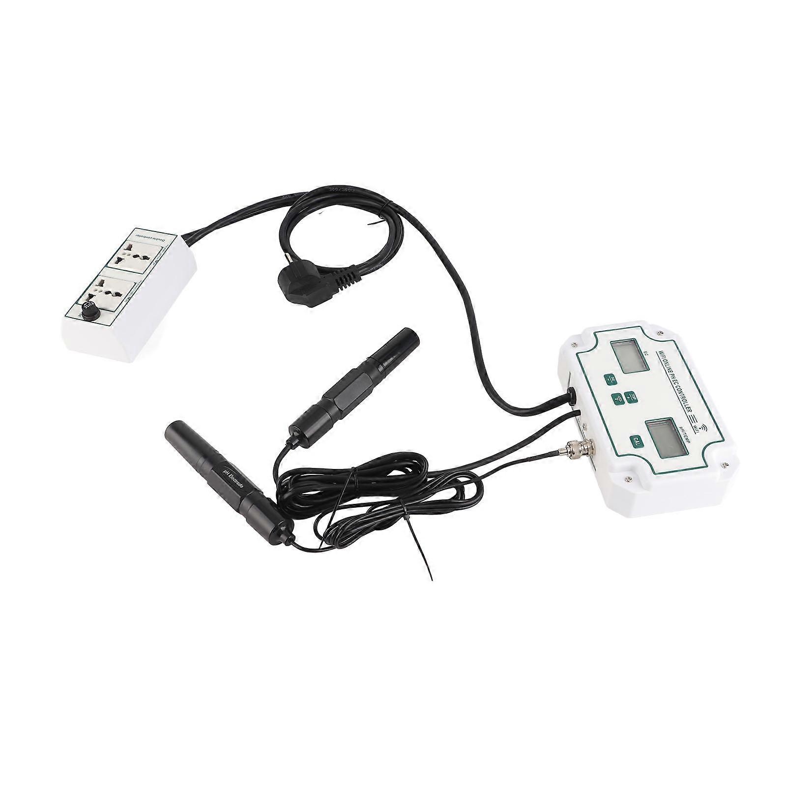 Water Quality Tester PH EC TEMP 3 in 1 Tester WIFI Automatic Identification Tester with Alarm Function EU Plug 230V 