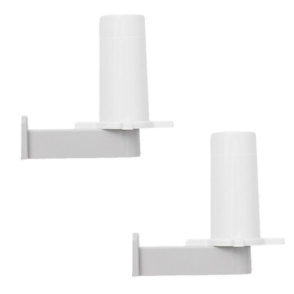 White Plastic Punch Free Towel Holder for Kitchen Use Strong and Anti Rust 2 Pieces