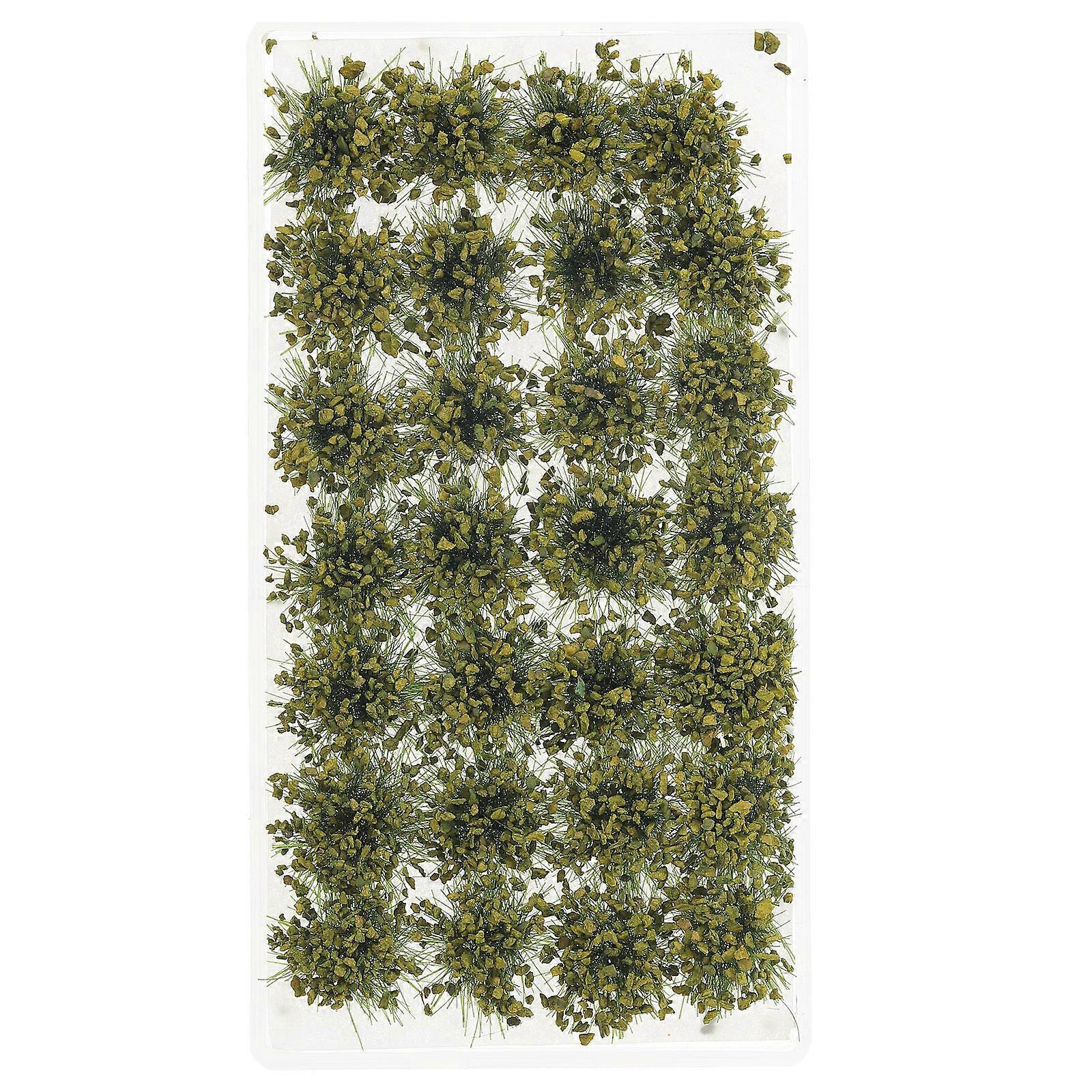 Resin Miniature Shrub Models for Decor Realistic Styled Design 1 Box Khaki Color