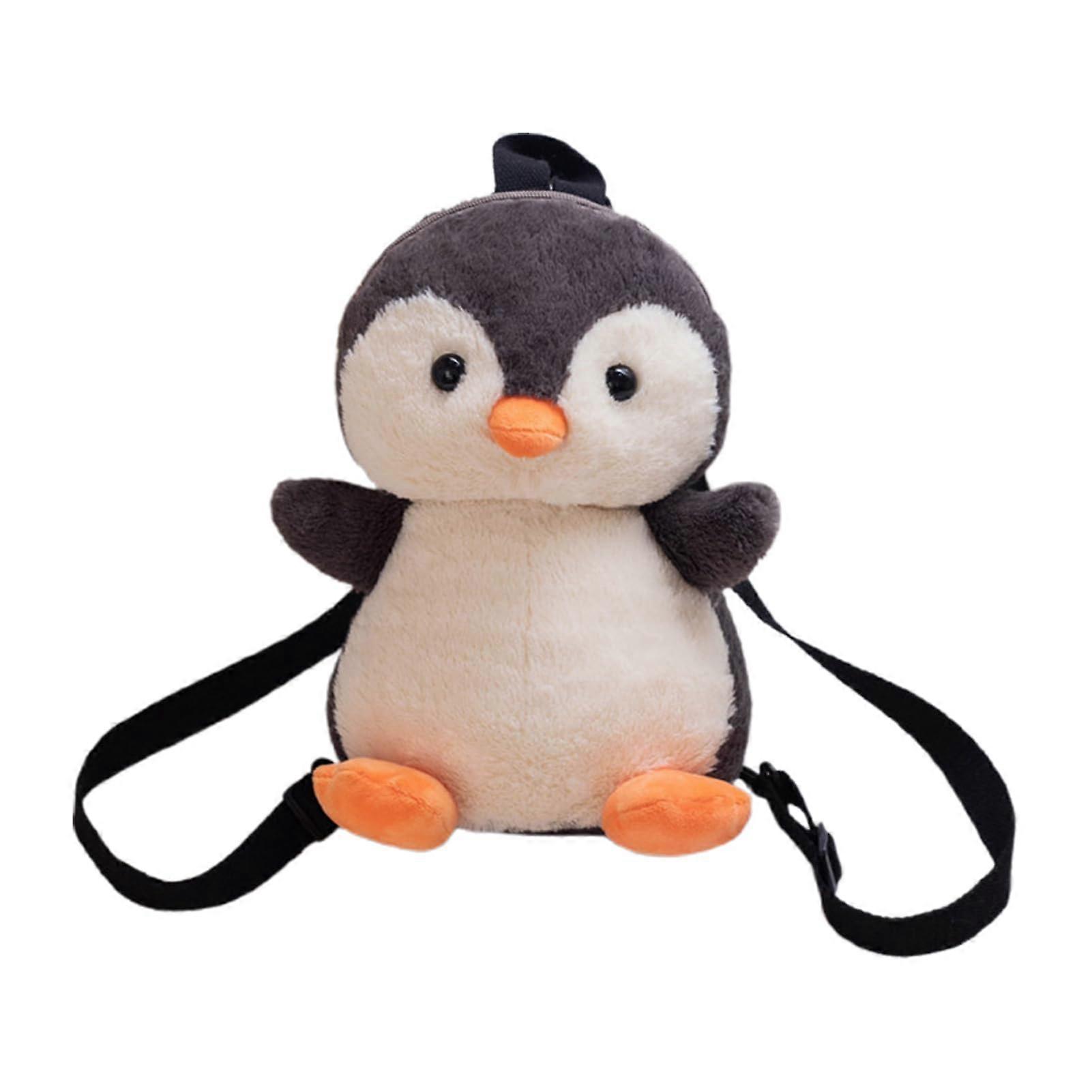 Plush penguin backpack Plush doll backpack Adjustable strap, oceanariumthemed