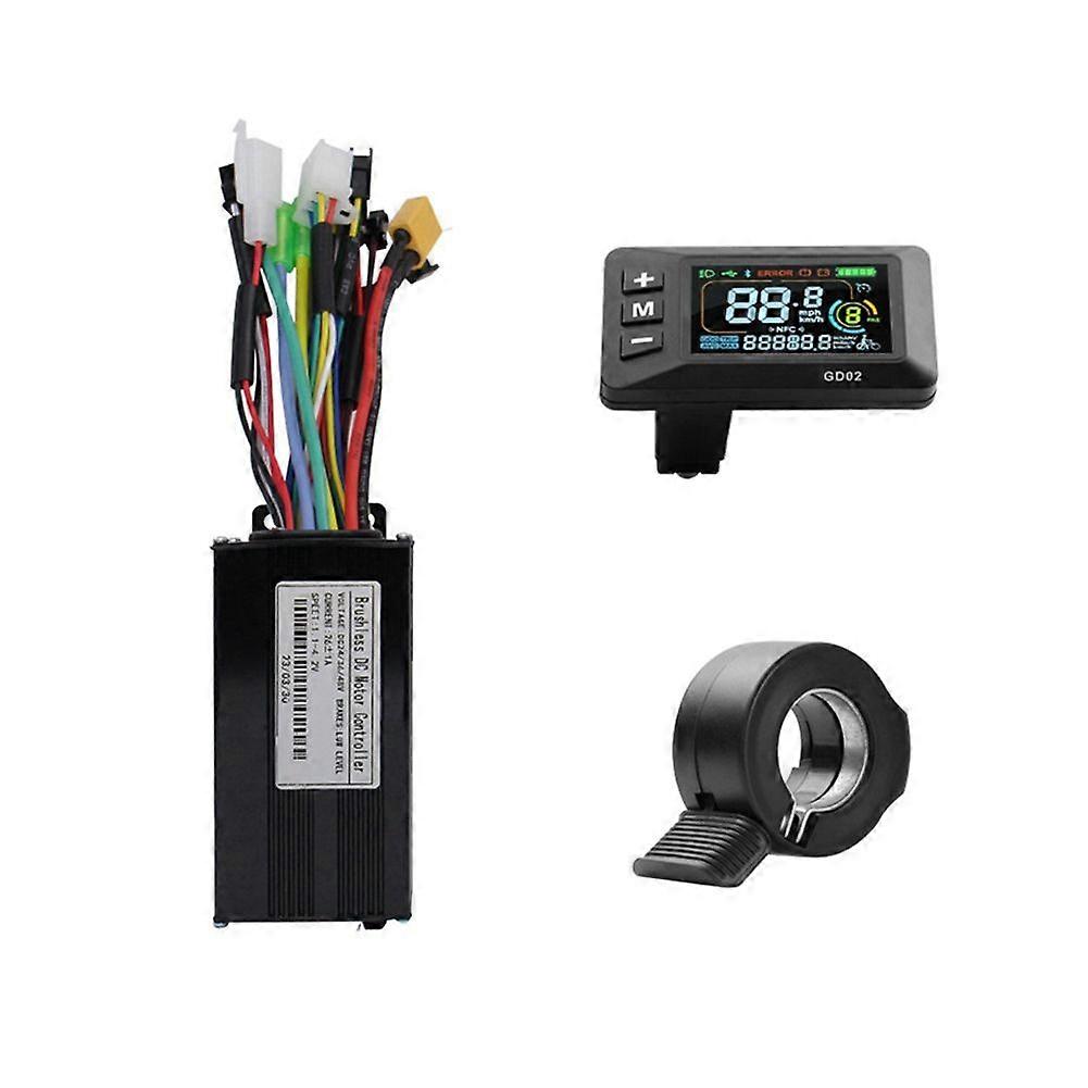 36V 48V 26A Brushless Controller GD02 Meter LCD Display 24V-60V+130X Throttle Kit for Electric Scoo