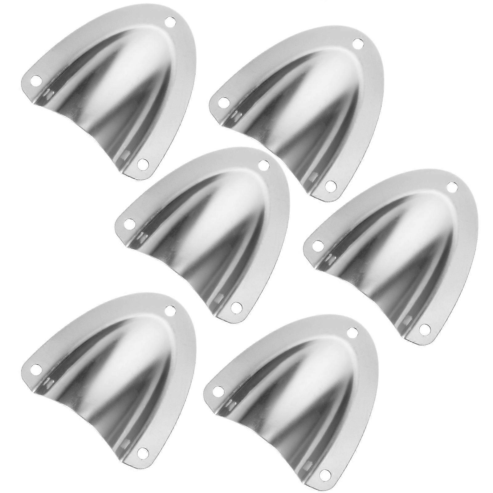 Boat Vent Cover with Clamshell Design Stainless Steel Marine Grade 6 Pieces Silver Color Fits