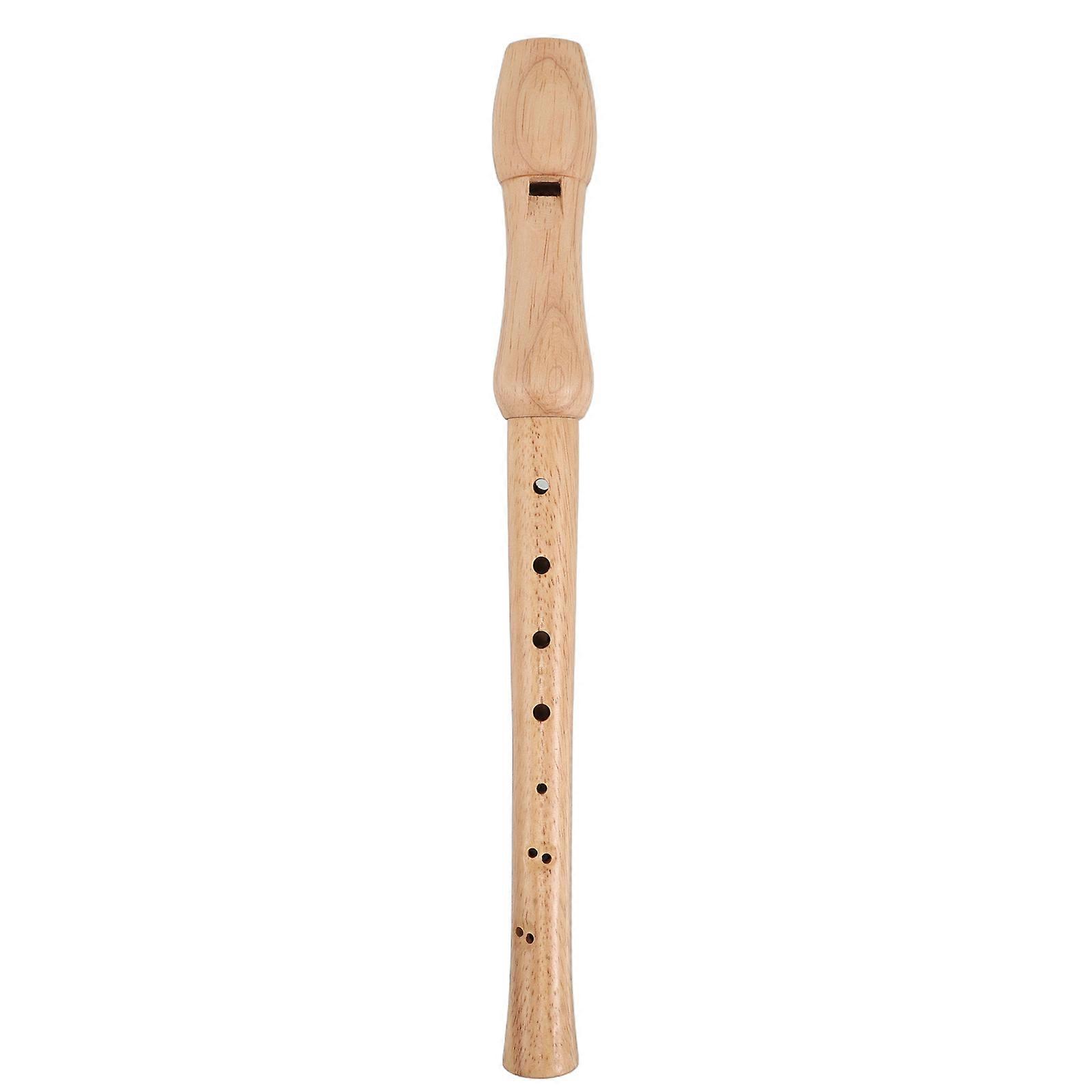 German Style Wooden Eight Hole Clarinet for Beginners, Sturdy Vertical Flute with Clear Sound, Portable Practice Instrument for School Bands,