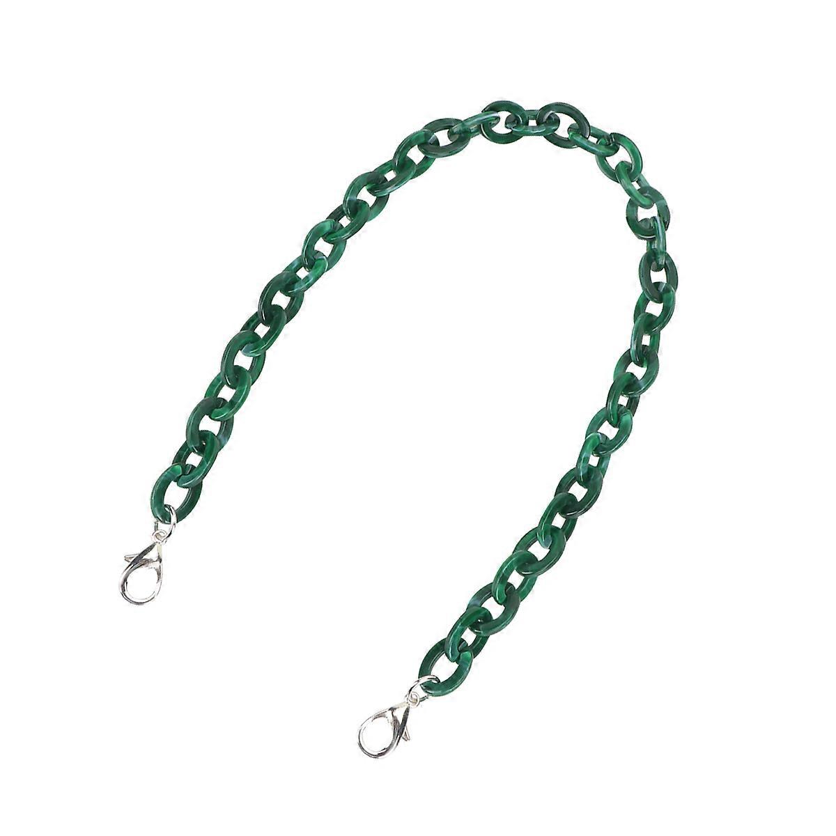 Lightweight Acrylic Handbag Chain Strap with Alloy Buckles for Tote Bags – Army Green Decorative Replacement Accessory