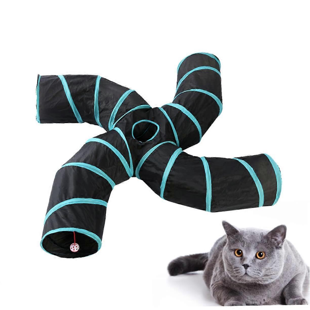 Cat Tunnel Closed Breathable Spiral Nest Tube Maze For Indoor Use Cat Toy Kittens
