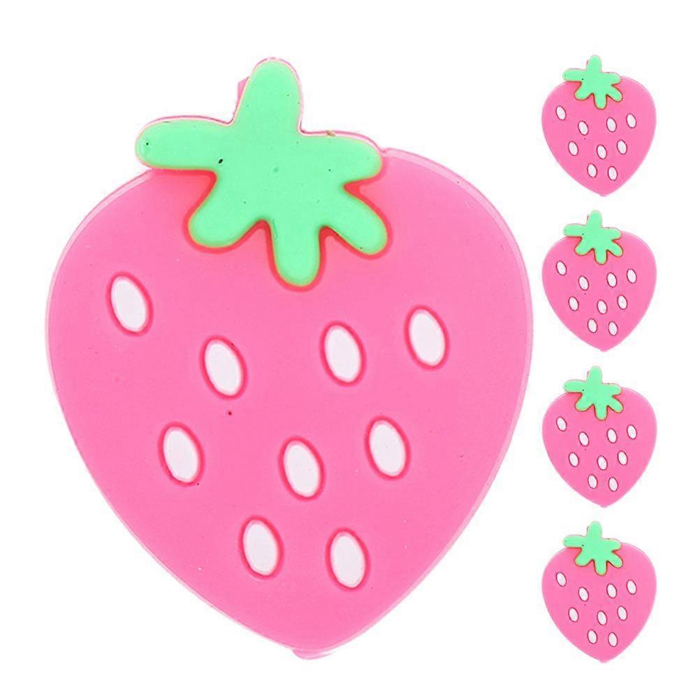 5pcs Tennis Racket Dampener Strawberry Shape Tennis Dampener Silicone Vibration Racket Dampener