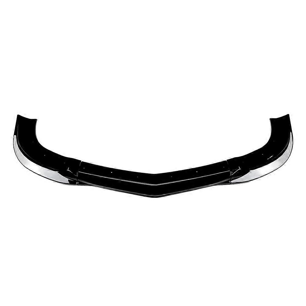 SIKUAI 3piece Black gloss Front Spoiler Lip Bumper Protection Front Lip Spoiler ABS For CClass W204 C63 Sedan 072010