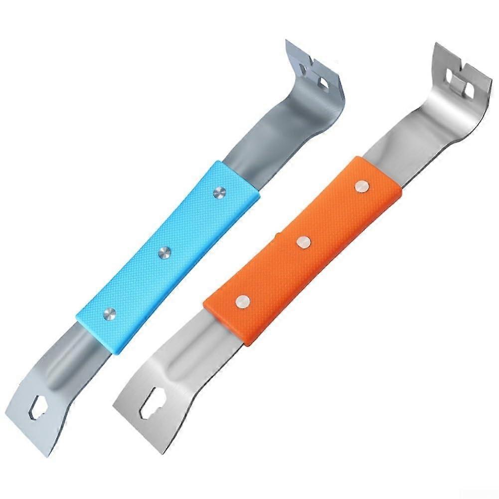 Stainless Steel Crowbar Scraper And Screwdriver With Rubber Handle For Trim Removal And Skirting Board Removal