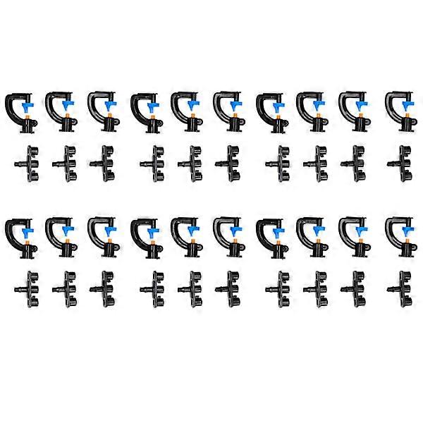 20-pack sprinkler nozzle G-type 180° refraction irrigation atomizing nozzle for 4/7 hose