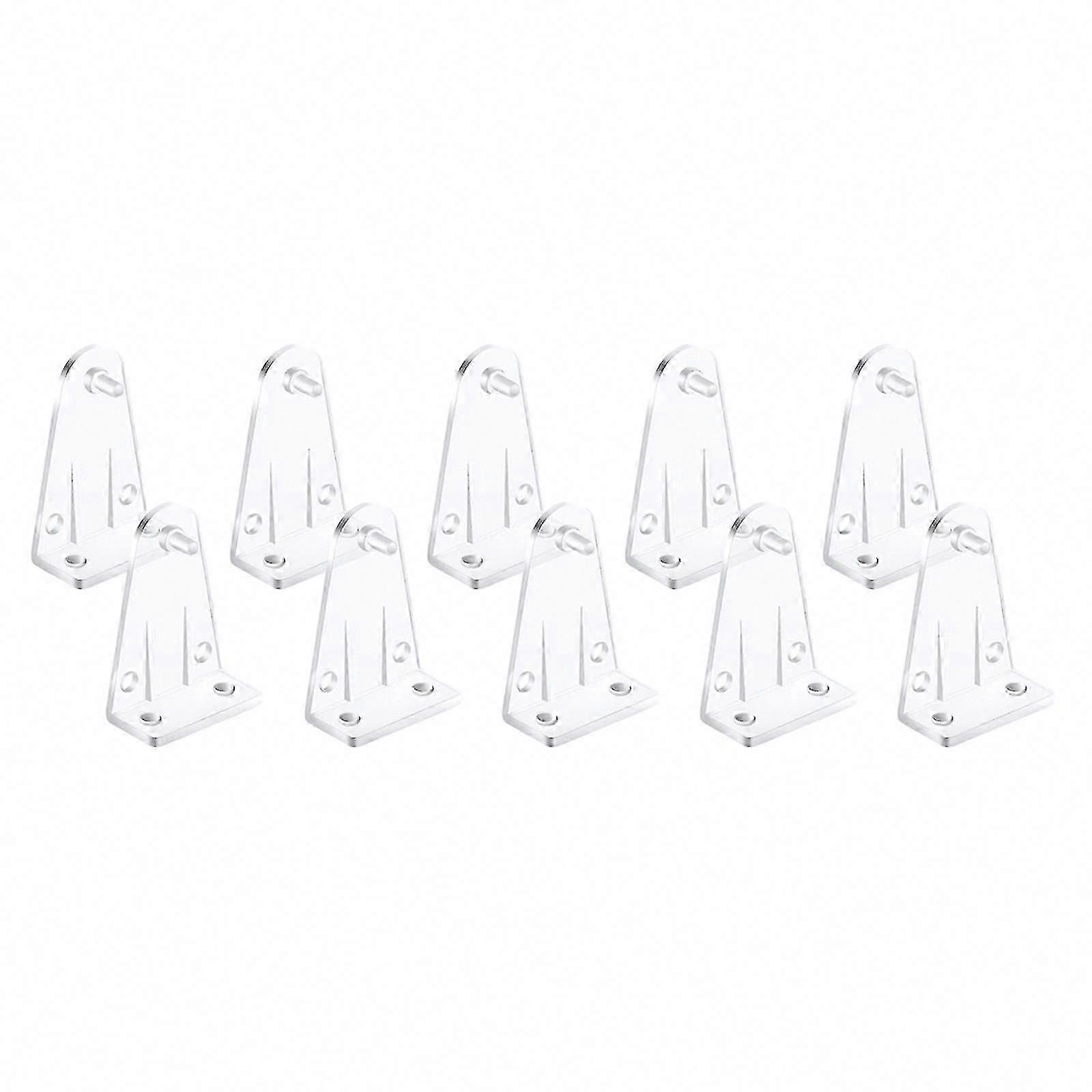 10pcs Clear Plastic Window Blinds Bottom Rail Holder Clips - Hold Down Brackets