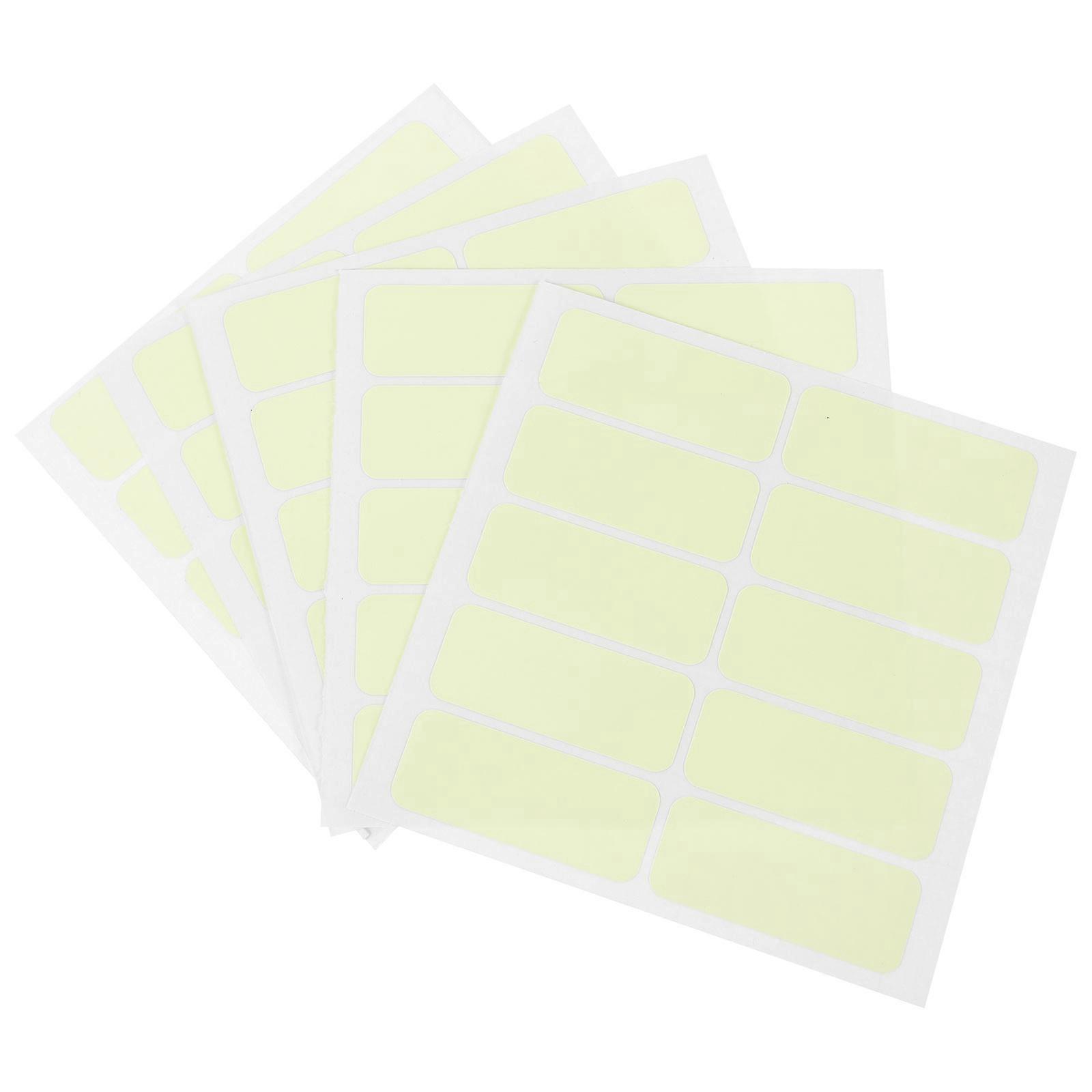 Decorative Luminous Sticker Night Glowing Sticker For Light Switch Indoor Use Light Yellow Rectangular PVC Material 5 Sheets