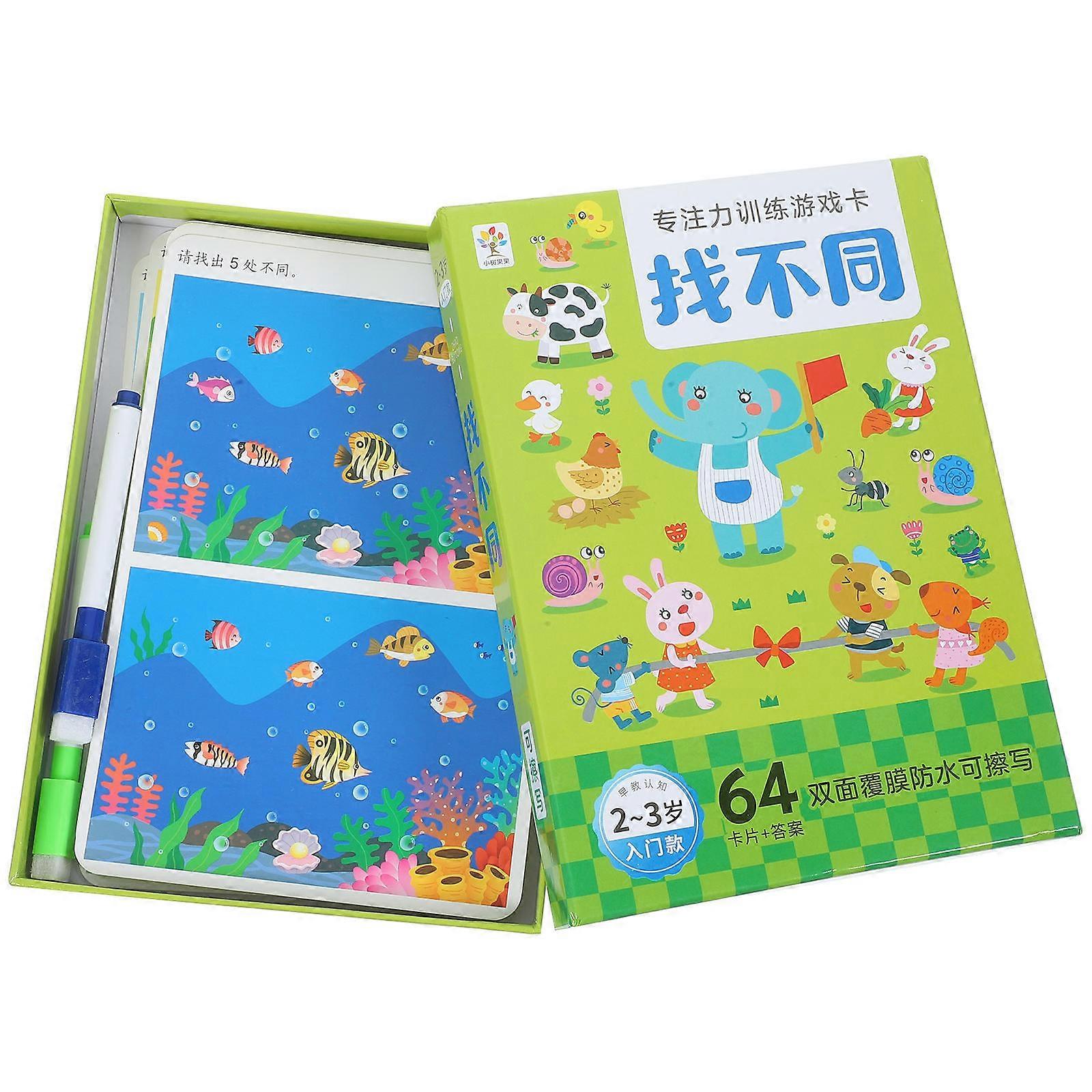 Learning Activities Cards For Children In Green Color Great For Parent-Child Bonding 1 Set