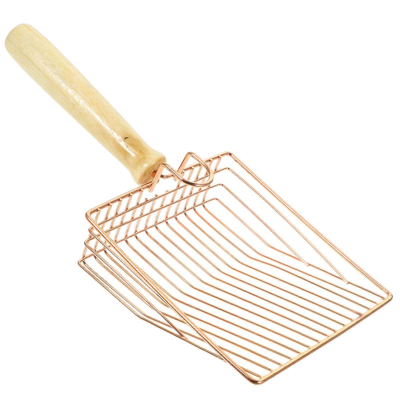 Stainless Steel Cat Litter Scoop with Ergonomic Non Slip Handle, Lightweight Durable Mesh Design for Easy Clumping Waste Removal, Compact Practical
