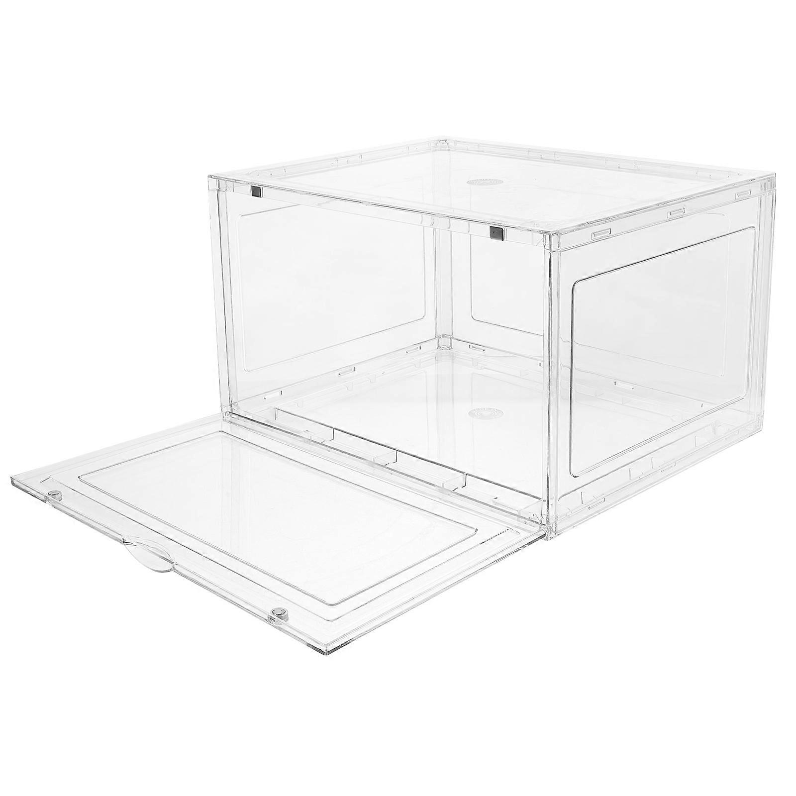 Large Bread Box Kitchen Countertop Bread Rack for Bread Cake Storage Clear Container