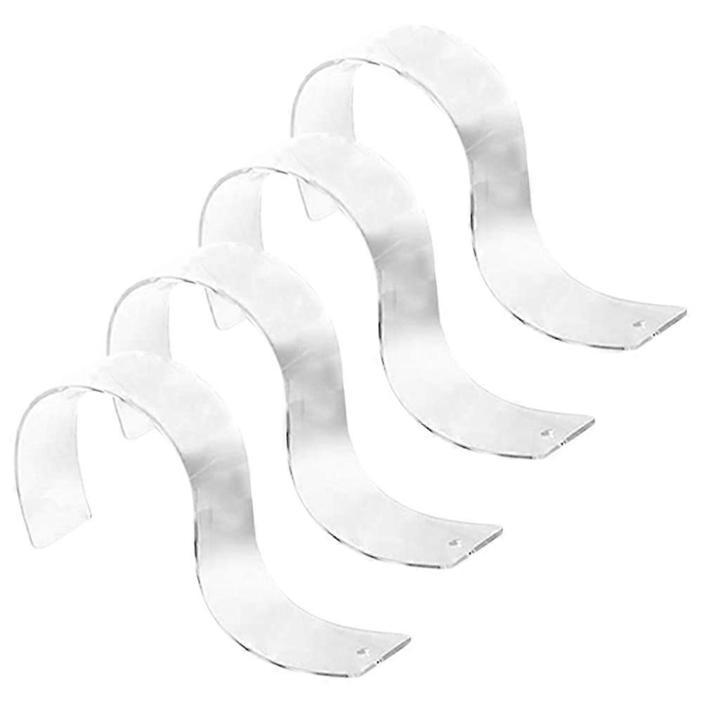 Acrylic Transparent Belt Organizer Stand for Display in Retail Store or Home 4 Pieces