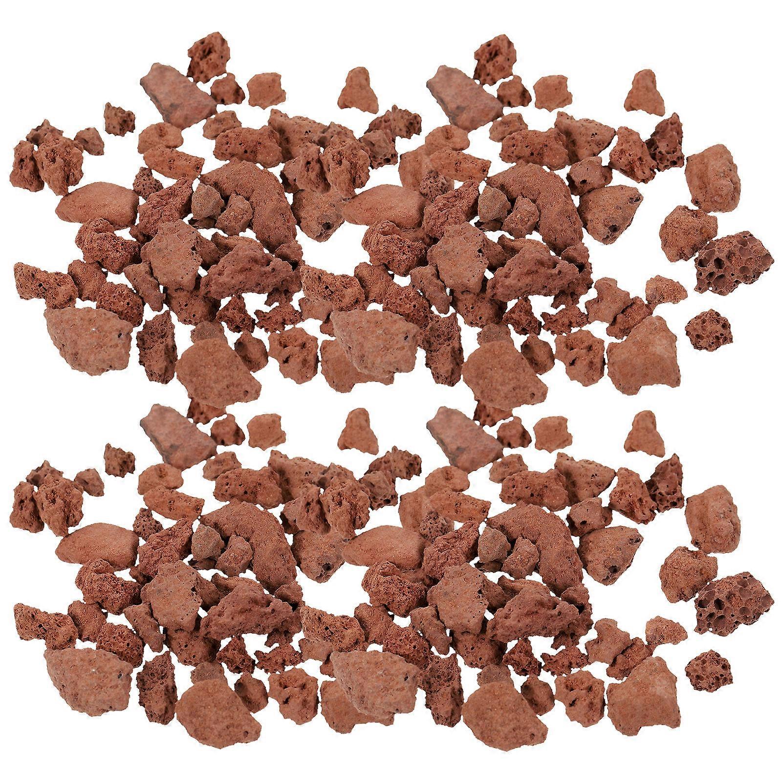 Natural Stones Bag Of Microlandscape Layout Miniature Rocks For Fish Tank Decor Dark Red 1 Bag (60g)