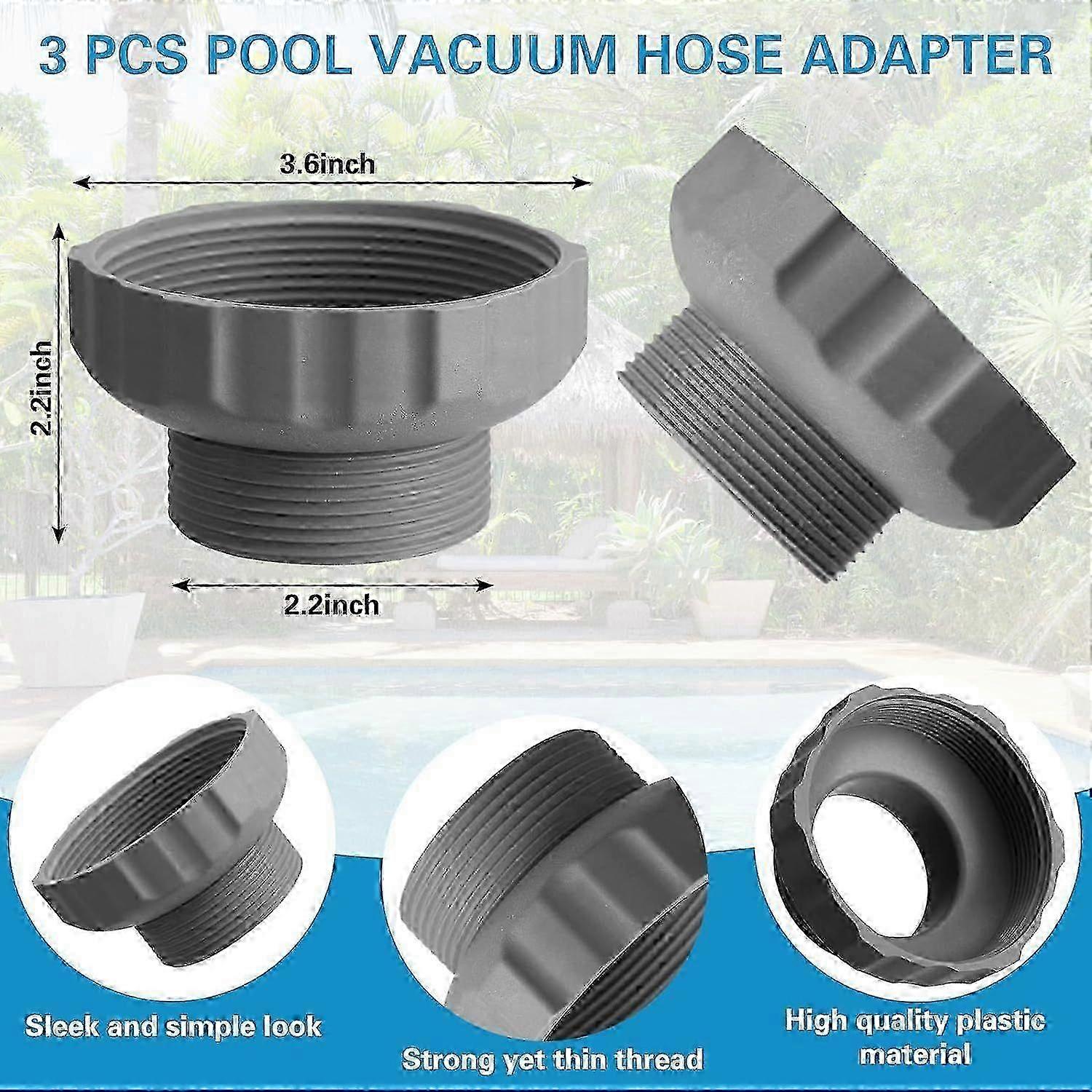 INTEX Compatible 2Pcs 11239 Pool Vacuum & Skimmer Hose Adapter - Durable & Easy to Use SZRH A-GB