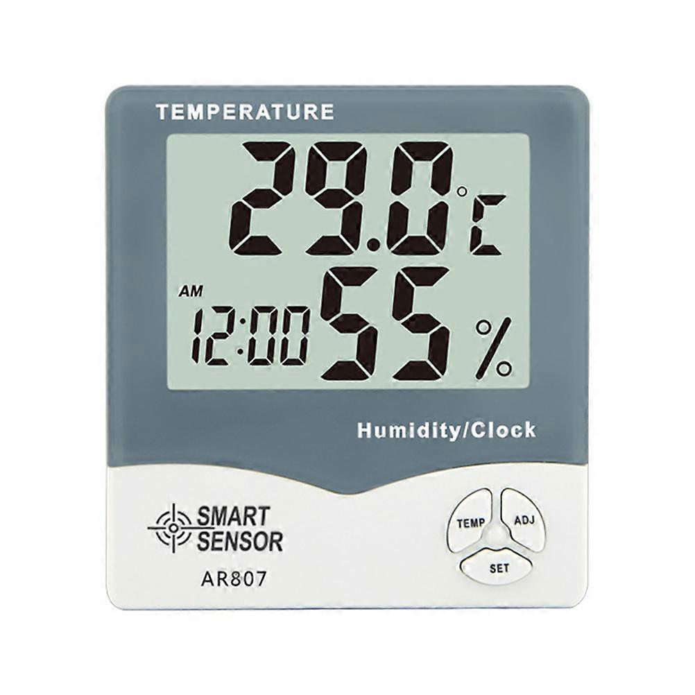 Big Screen Digital Temperature Humidity Meter Clock Barometer Hygrometer 1 Set without Battery AR807