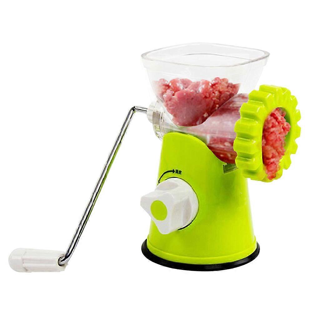 Hand Crank Mincer Green for Kitchen Use Stable Suction Manual Stuffer for Meat Processing