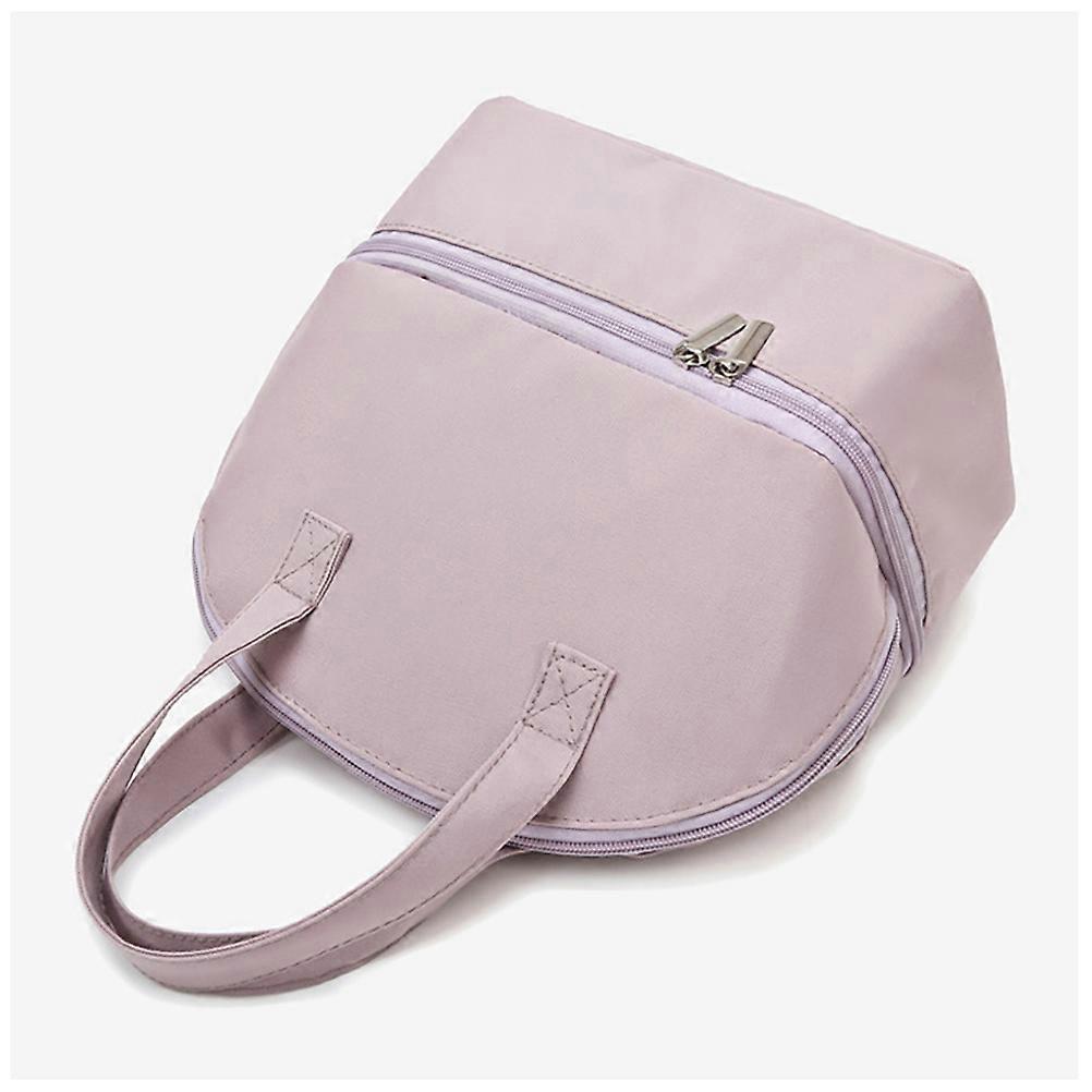 Mommy Feeding Bag Tote Bag Breast Pump Going Out Purple 25X23CM Double-layer Design Zipper Storage 1Pc