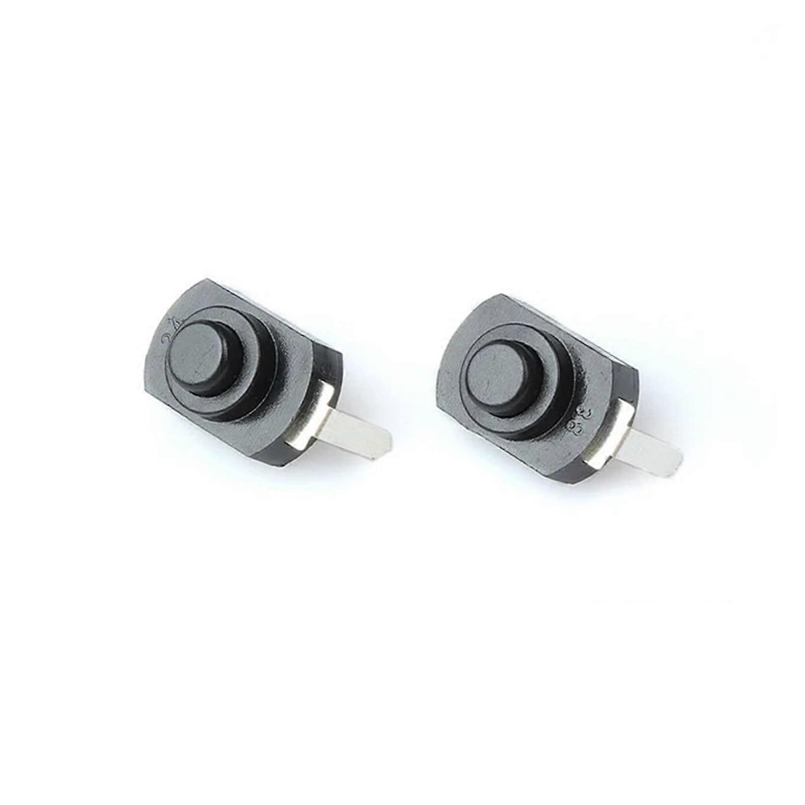 1208YD Small Button Switch Self-Locking Toggle (Straight/Curved Foot) Black/White, 50 Pieces 1288BM-Black