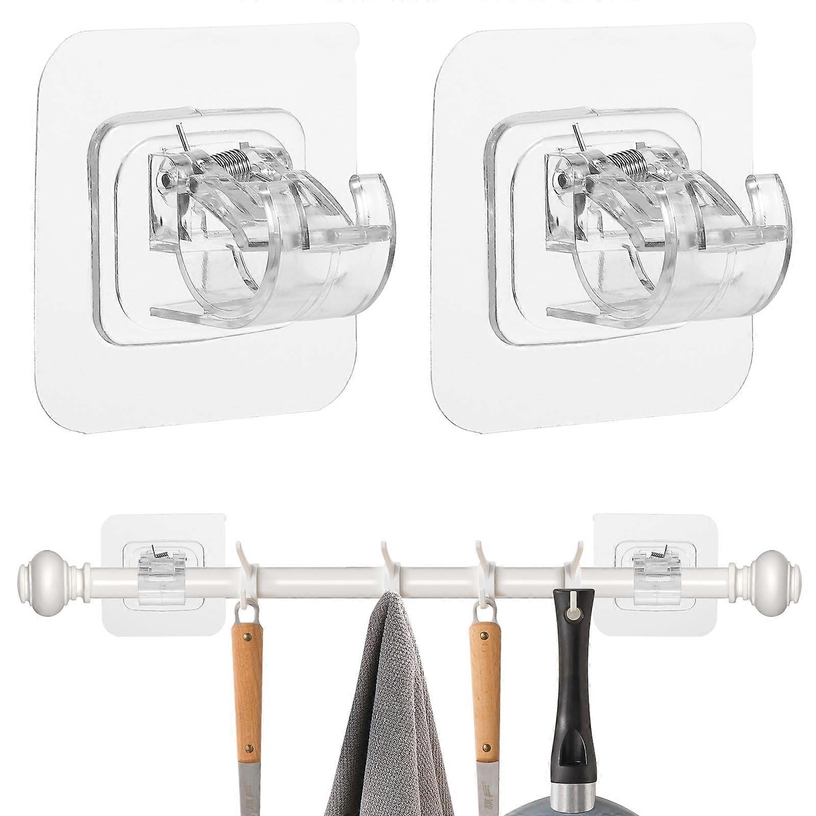 Transparent ABS Curtain Rod Clips for Home Use with Construction 4 Pieces