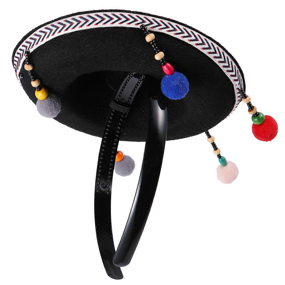 Here's a refined and professional product description based on your input:
**1pc Mexico Party Hat Festive Plush Ball Headwear for Men &