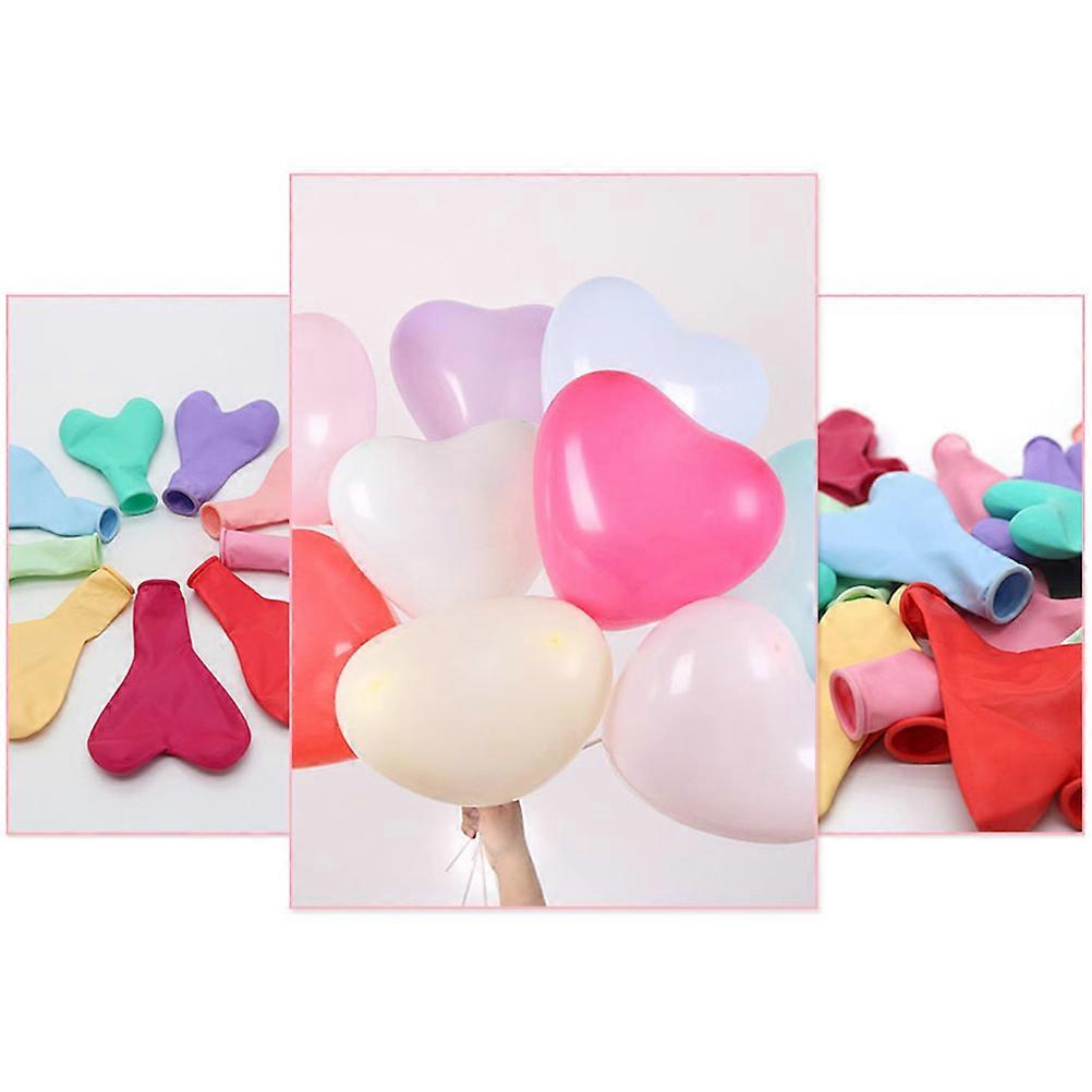 100pcs latex coeur ballons romantiques décoratifs pour mariage fond ornements rose