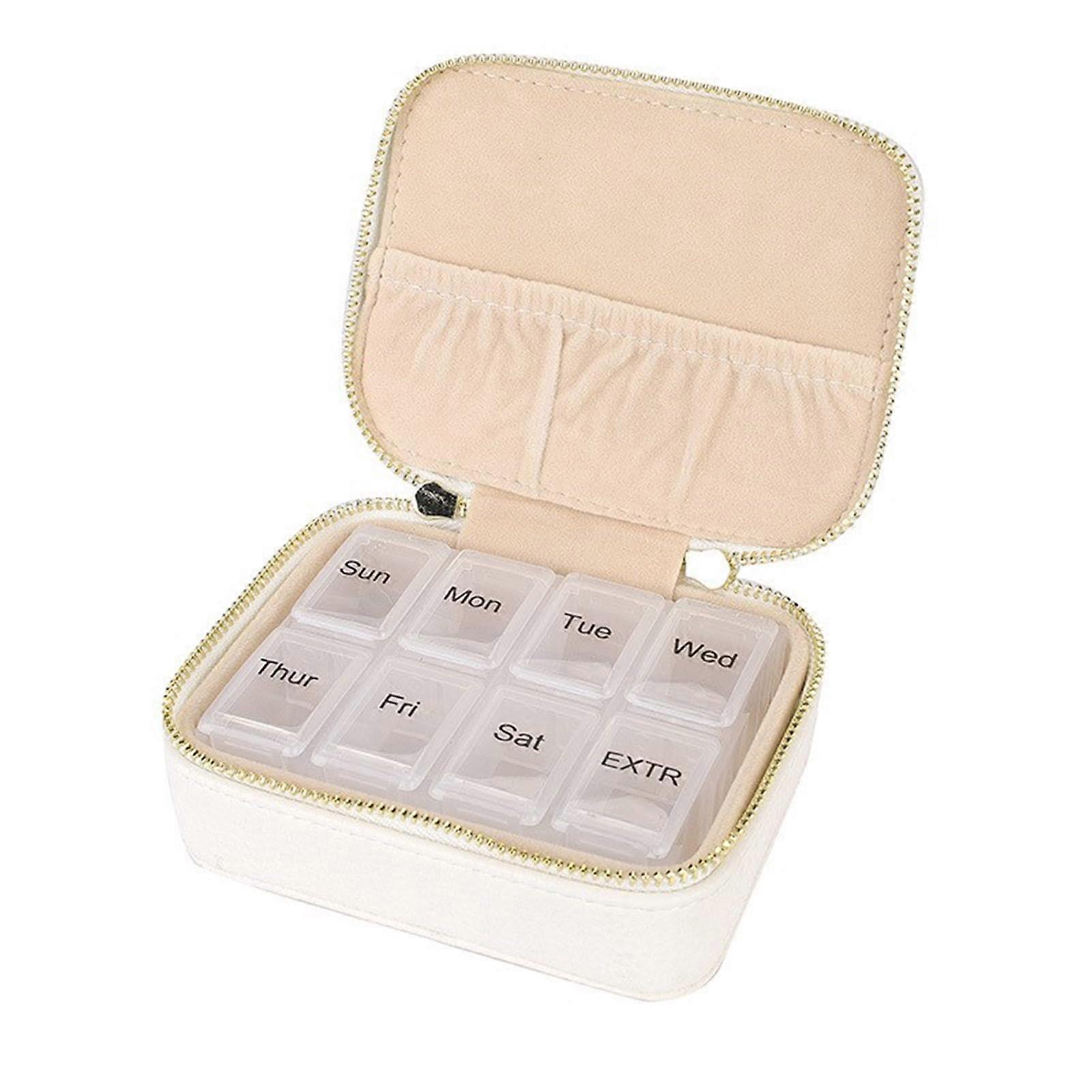 Travel-Friendly Jewelry Box with Multiple Compartments, Moisture-Resistant Design, White Accessory Organizer, Compact Size