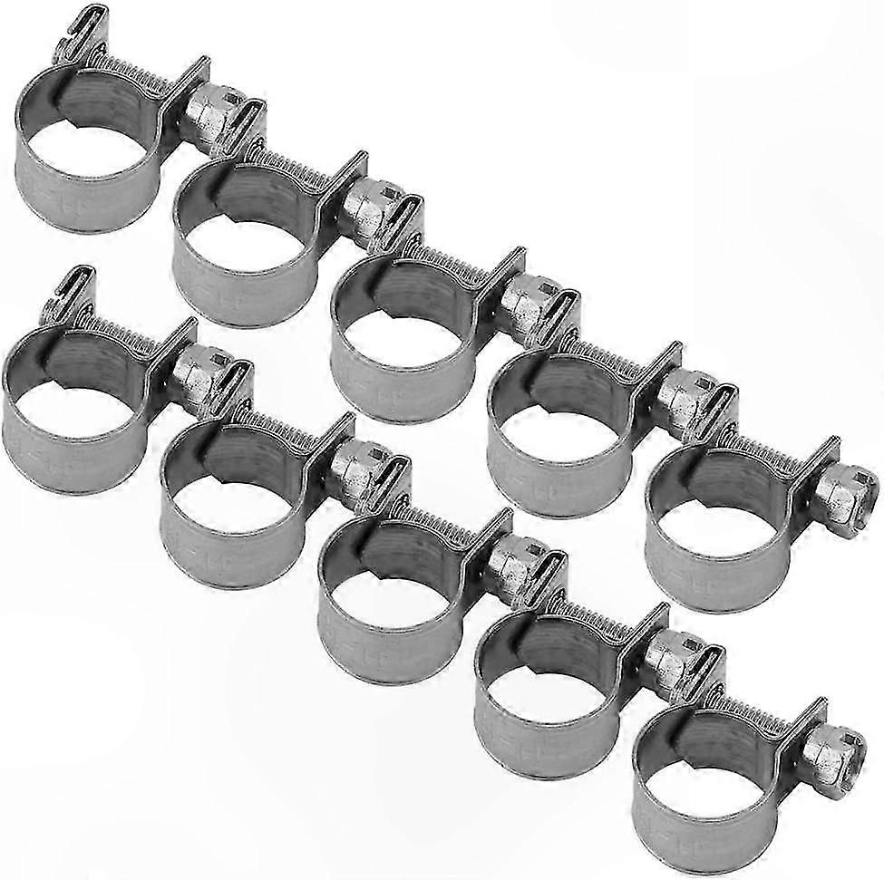 ヘビーデューティーステンレス鋼ホースクランプ配管用10パック6mm-20mmサイズ範囲