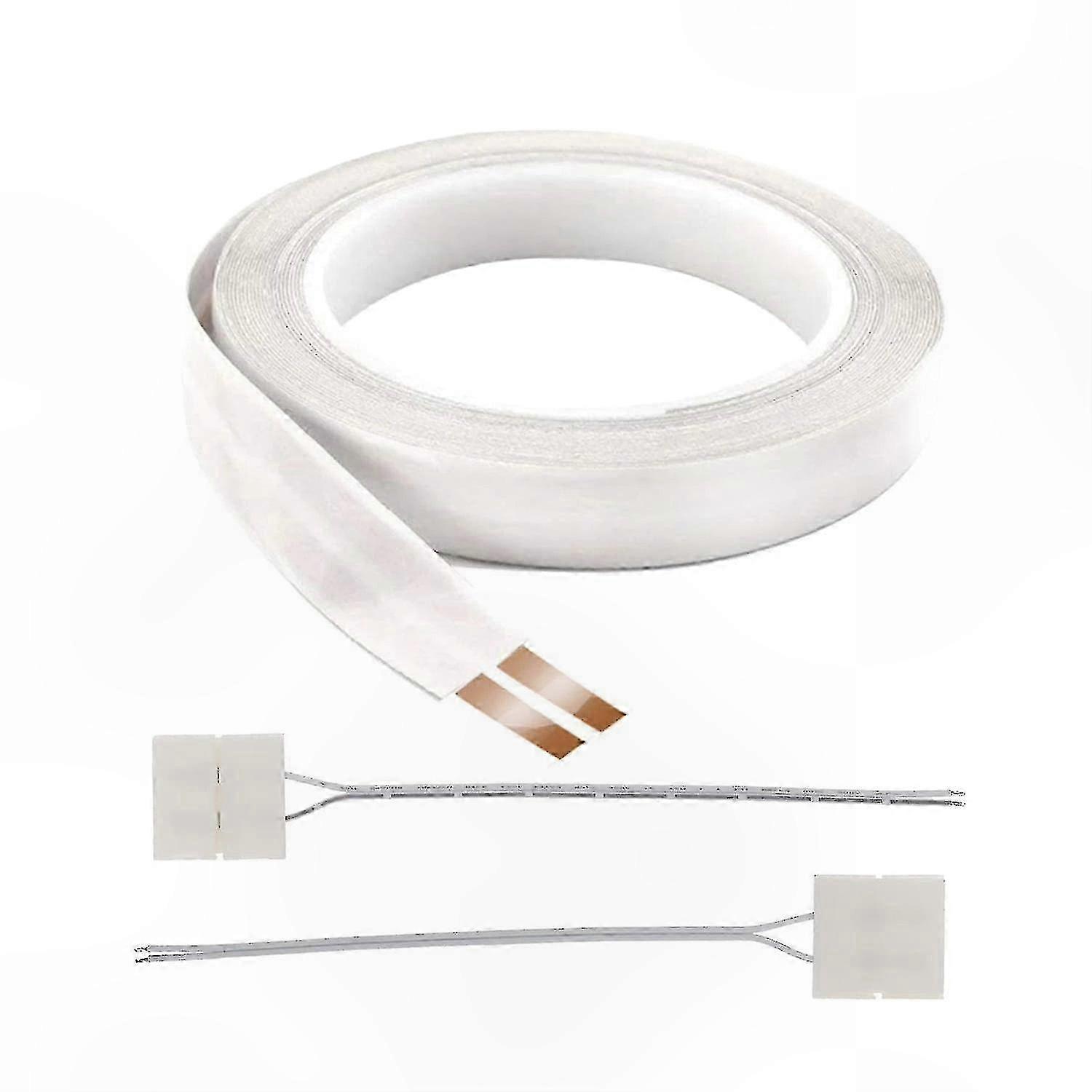 10m 2-Conductor Copper Wire Flat Cable with Adhesive Backing for o LED Power Extension