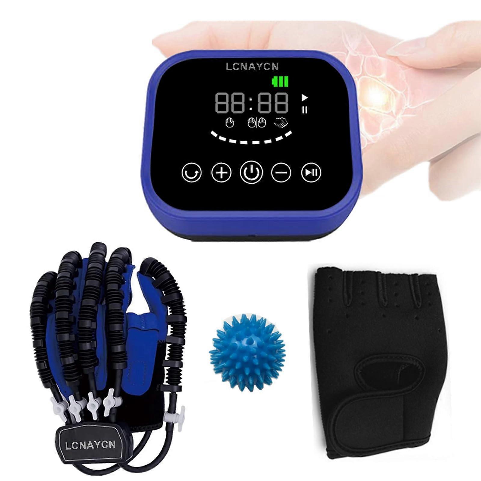 Robot Rehabilitation Gloves Left Hand Size S, USB Rechargeable Recovery Equipment with Strength Adjustment