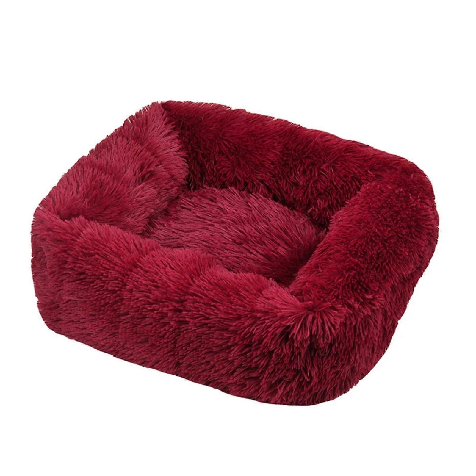 Rectangle Plush Dog Bed for Small Medium Large Pet Cat Dog Bed Soft Washable Winter Warm Mat Cat Cushion Pet Puppy Kennel J M 65x55