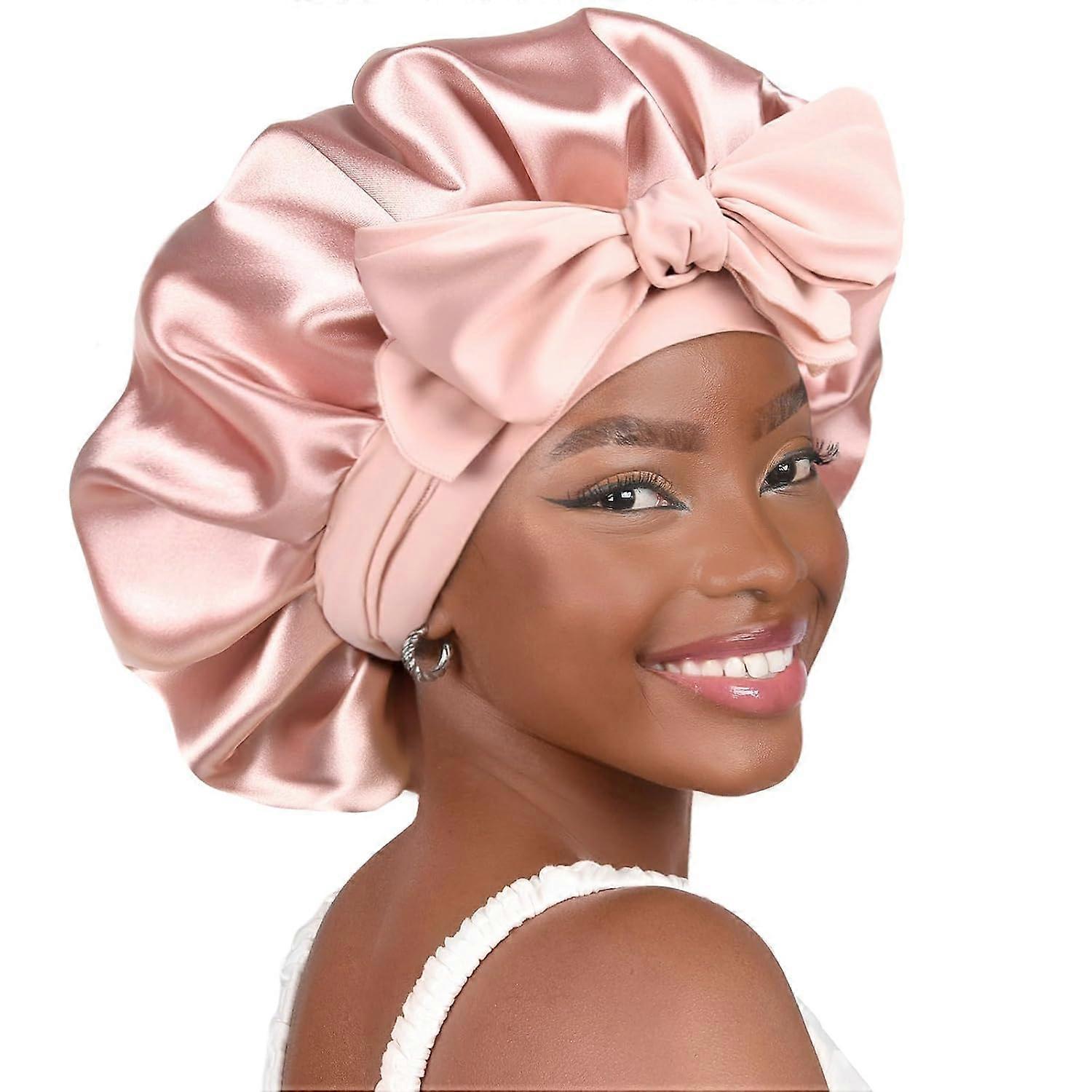 Women's Sleeping Silk Hat Double Layer Satin Lined Silk Hat