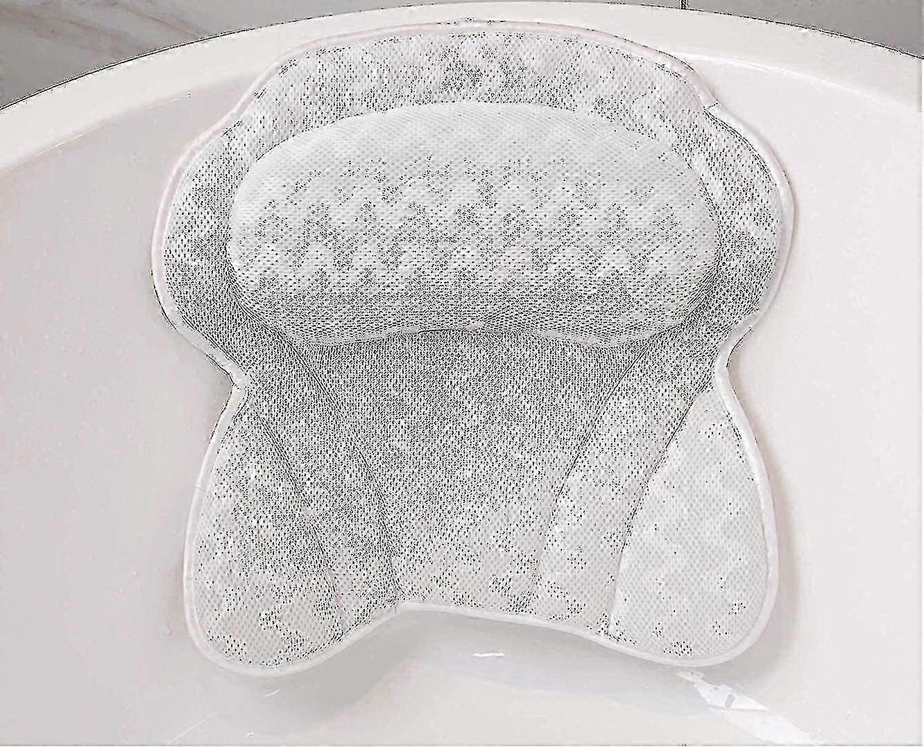 TTMA Machine Washable Mesh Bath Pillows, Bath Headrest Suction Cups