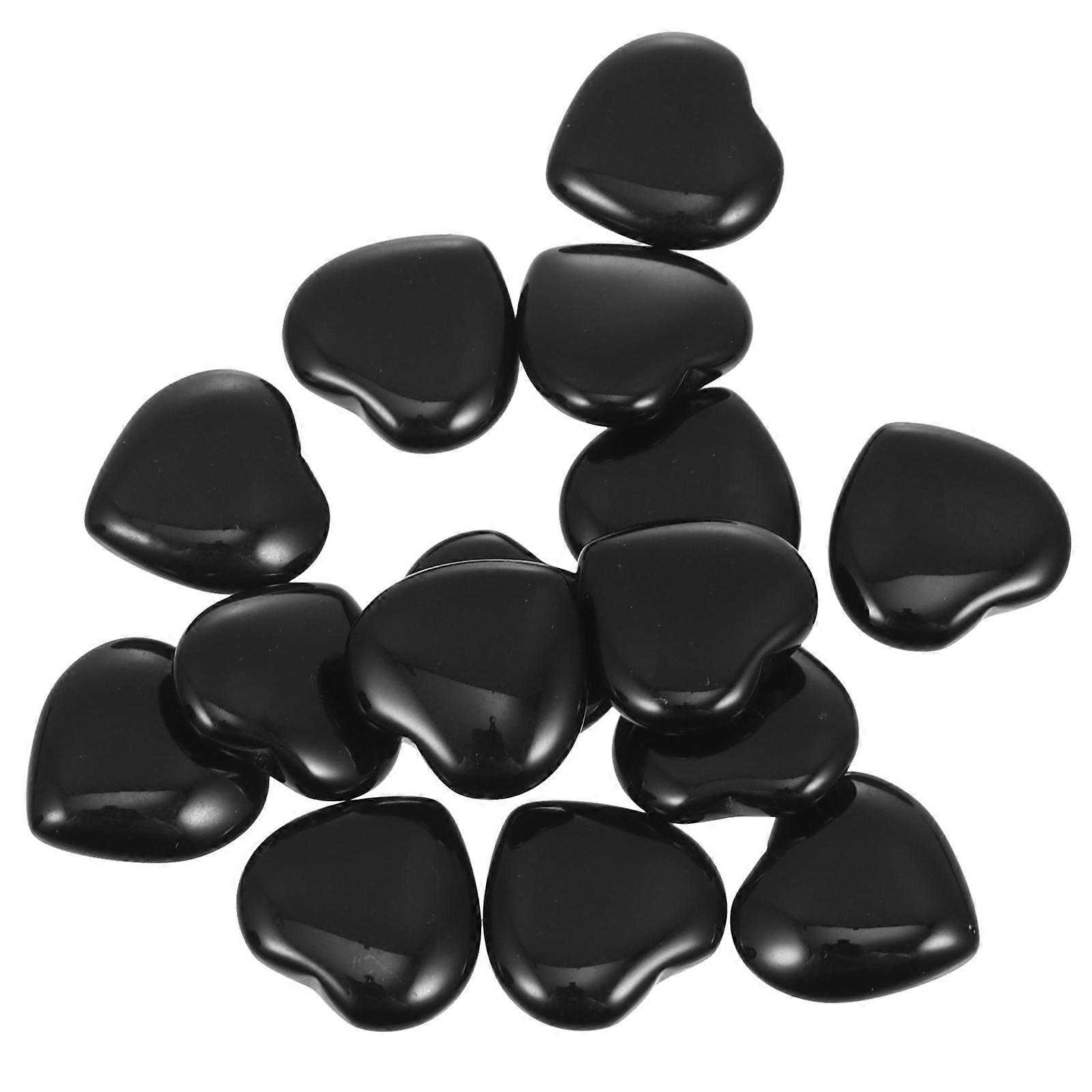 15Set Heart-shaped Crystal Decorations For Desktop Use In Meditation And SPA 2X2CM