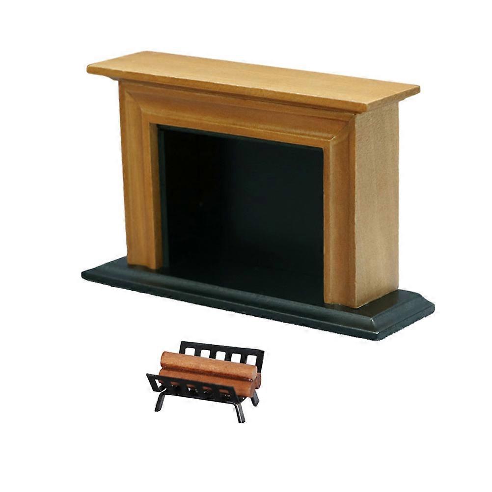 Decorative Mini Fireplace Model For Bookcase And Closets American Retro Style Assorted Color 2Pack
