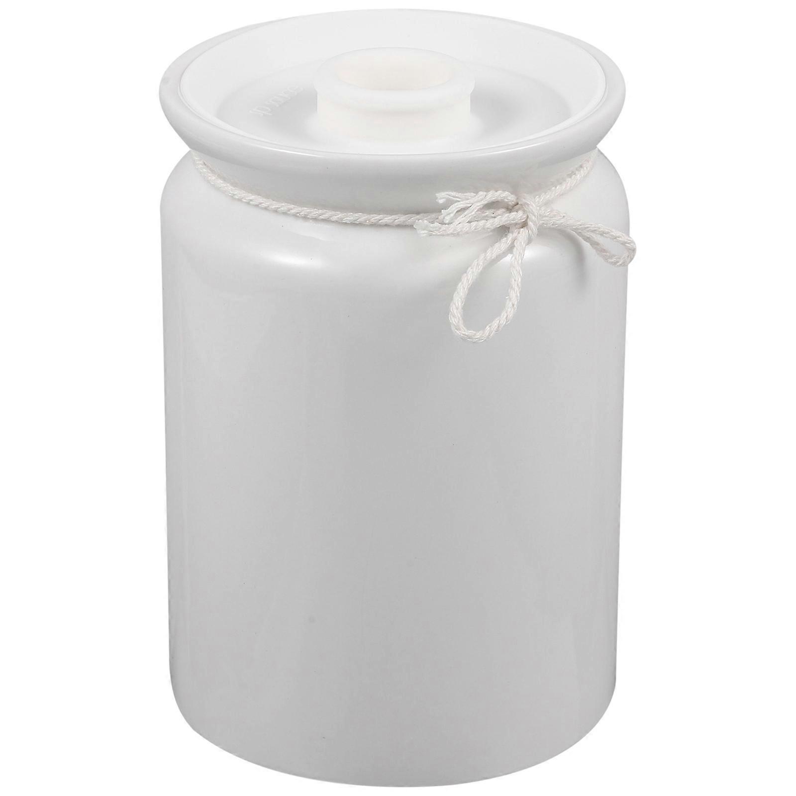 Ceramic Jar with Silicone Lid for Kitchen Use Easy to Clean and 800ml