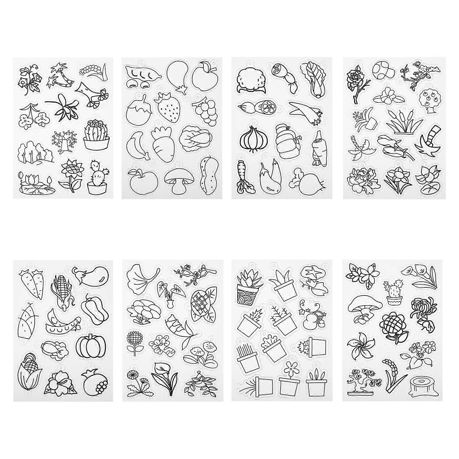 Shrink Film Paper Sheet 8Pcs Ideal For DIY Classes Crafted For Kids With Unique Lovely Patterns In Size 29X20X0.1CM