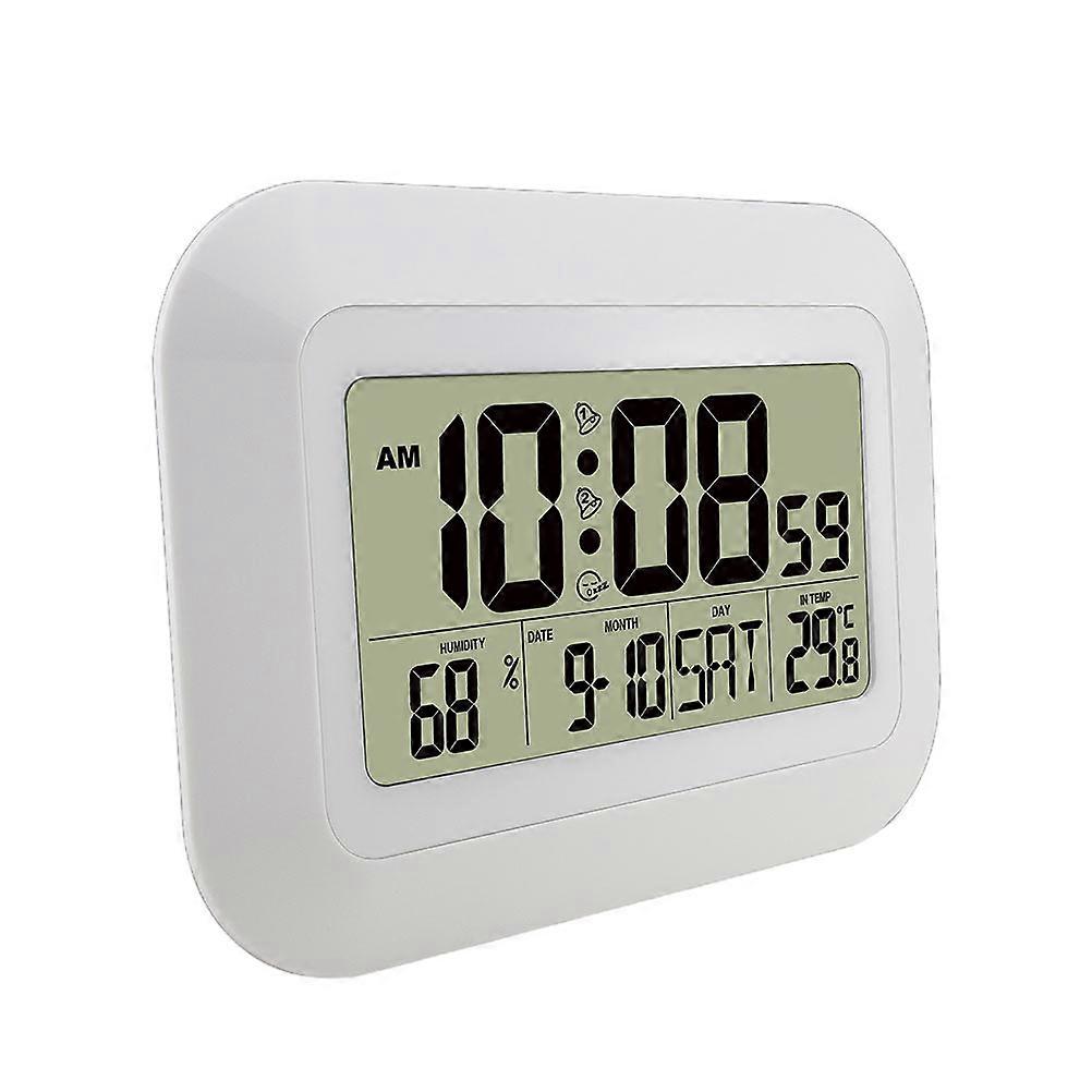 Simple Digital Alarm Clock 1Pc Rectangular Home Clock Perfect For Sleeping Environment With Date Week And Temperature Information